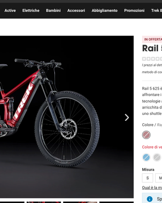 Montain Bike Elettrica -  TREK RAIL 5 625W Gen 23