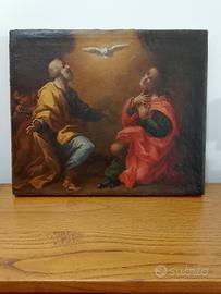 quadro dipinto olio su tela antico 700 
