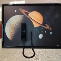 Quadro telefono con pianeti e stelle  vintage 