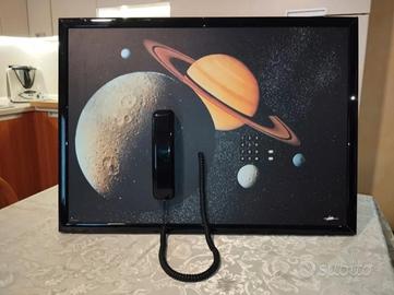 Quadro telefono con pianeti e stelle  vintage 