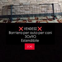 Barriera per cani per auto
