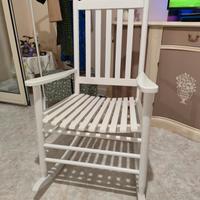 sedia a dondolo country/shabby nuova 