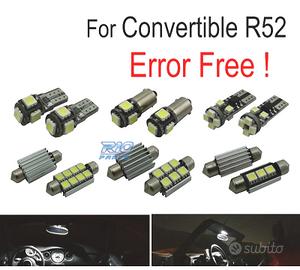 KIT 12 LAMPADE LED INTERNE PER MINI COOPER CABRIO 