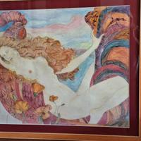 Quadro pastello Zeus e Euplea