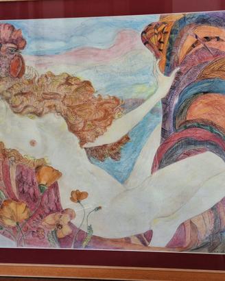Quadro pastello Zeus e Euplea