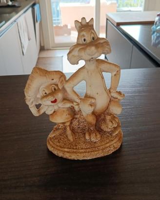 statua coccio gatto silvestro speedy gonzales 21 p