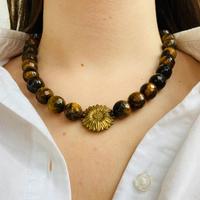 Collana unica “Occhio di tigre” fatta a mano