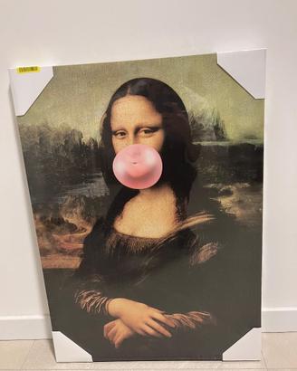 Quadro Gioconda con chewingum - Mona Lisa - NUOVO