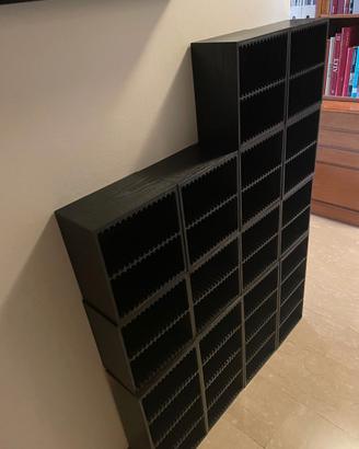 36 contenitori porta CD in legno impilabili