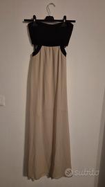 vestito lungo elegante senza spalline