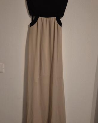 vestito lungo elegante senza spalline