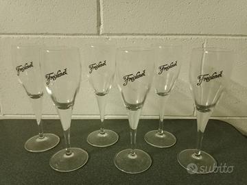 6 bicchieri da spumante Freixenet Stock