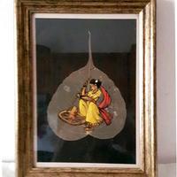 Quadri con foglia dipinti a mano