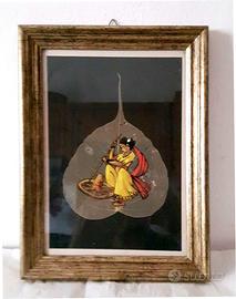 Quadri con foglia dipinti a mano