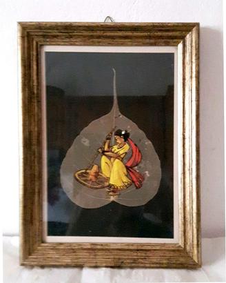 Quadri con foglia dipinti a mano