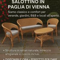 Salottino in paglia di Vienna PirozziOutdoor 
