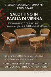 Salottino in paglia di Vienna PirozziOutdoor 