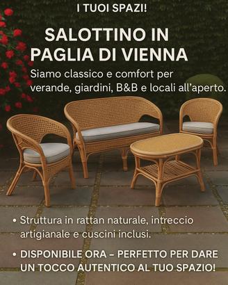 Salottino in paglia di Vienna PirozziOutdoor 