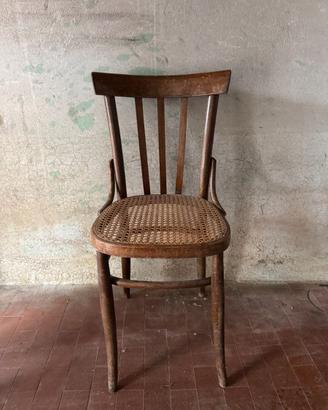 6 sedie vintage in legno curvato stile Thonet
