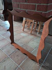 specchio vintage con cornice in legno 