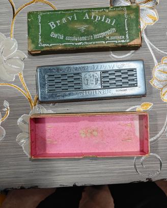 armonica a bocca vintage modello "Bravi Alpini"