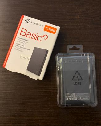 Hard Disk Esterno Seagate Basic 1TB – NUOVO