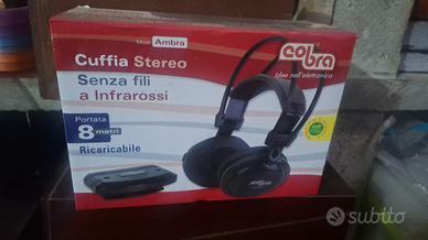 Cuffie stereo wireless a infrarossi Cobra nuove