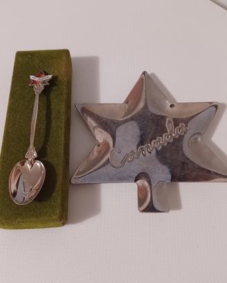 Set vintage cucchiaino e piattino canadesi 