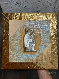 Quadro in argento con Gesu