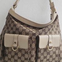 borsa a spalla Gucci Abbey in tela GG