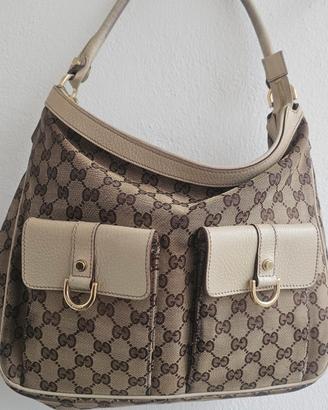 borsa a spalla Gucci Abbey in tela GG