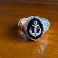 Anello pietra onice ancora misura 20,5 argento