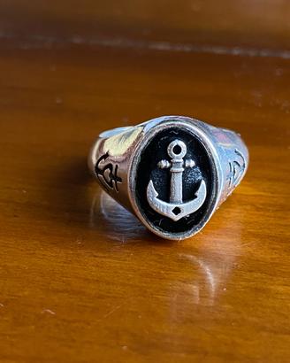 Anello pietra onice ancora misura 20,5 argento
