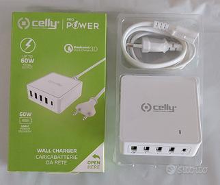 carica batterie da rete 5porte usb