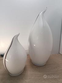 Coppia di lampade in vetro Murano anni 70