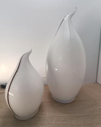 Coppia di lampade in vetro Murano anni 70
