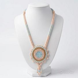 Collana Vintage Mandala Etnica Boho artigianale