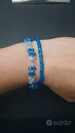 COPPIA BRACCIALI VETRO BLU