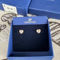 Orecchini Swarovski cuore oro rosa nuovi