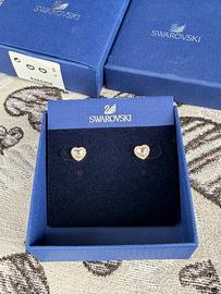 Orecchini Swarovski cuore oro rosa nuovi