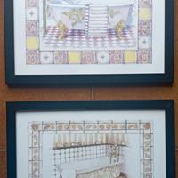 Coppia quadri decorativi per bagni 20x25 