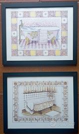 Coppia quadri decorativi per bagni 20x25 