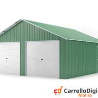 Box cantiere 664x721 810kg due saracinesche verde