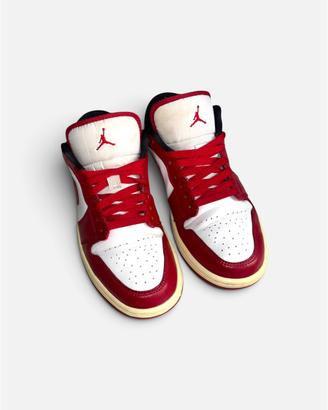 Nike jordan 1 low red white taglia 40