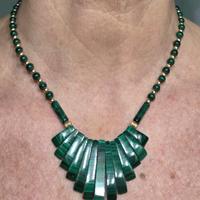 Collana vintage in malachite