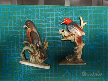 statuette uccelli originali giapponesi in ceramica