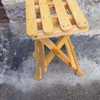 Sgabello legno pieghevole