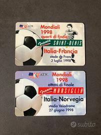 2 schede telefoniche ATW mondiali 98