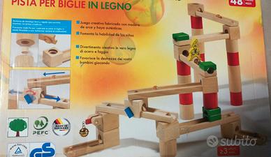 Pista delle biglie in legno