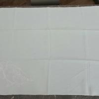 Asciugamani antico in lino pizzo ricamo e iniziali